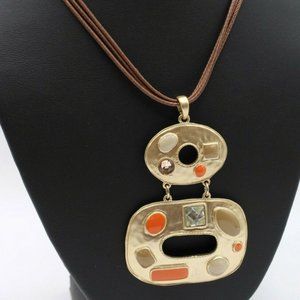 Chico's Bohemian Crystal Enamel  Necklace